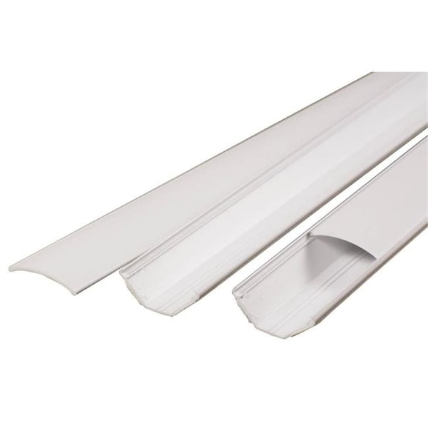 Wiremold Raceway, 1-1/2 in W, 5/8 in H, 5 ft L, White C40 - main